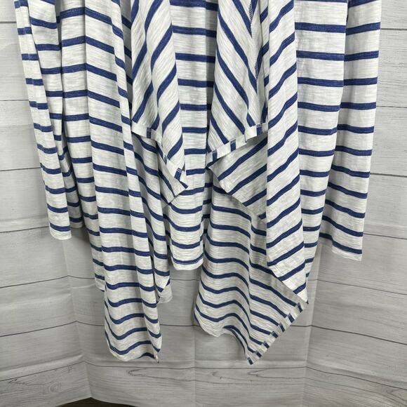 Soma Womens size XXL Slub Terry Open Front Zen Striped Waterfall Cardigan - Picture 5 of 9